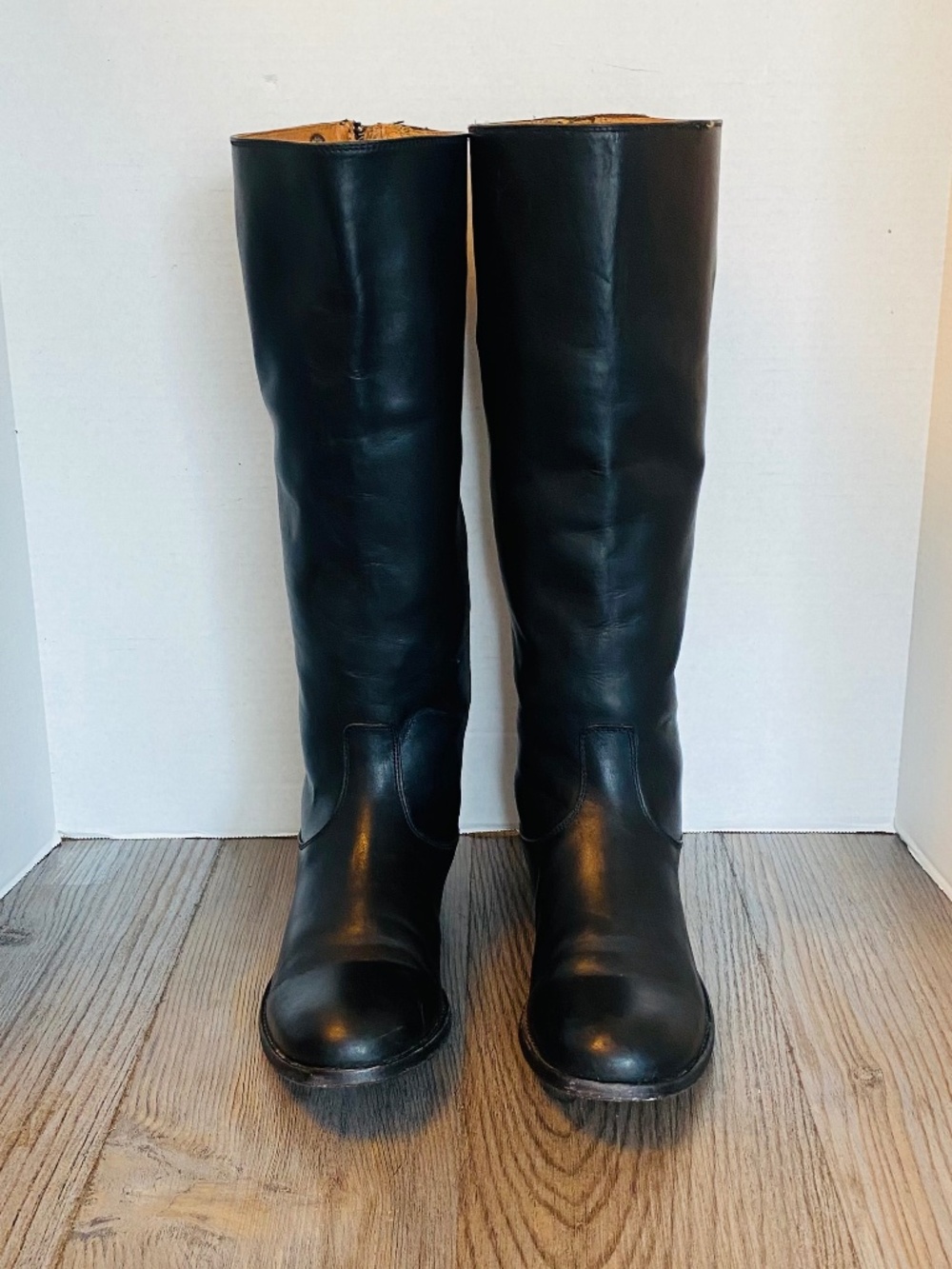 Frye Womens Melissa Back Zip Leather Riding Boots, 7.5 B.